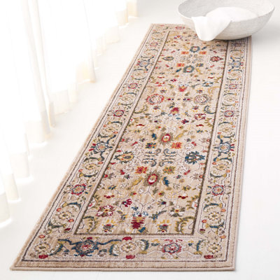 Tapis beige / multicolore tissé à plat en polypropylène Tristan par Ralph Lauren