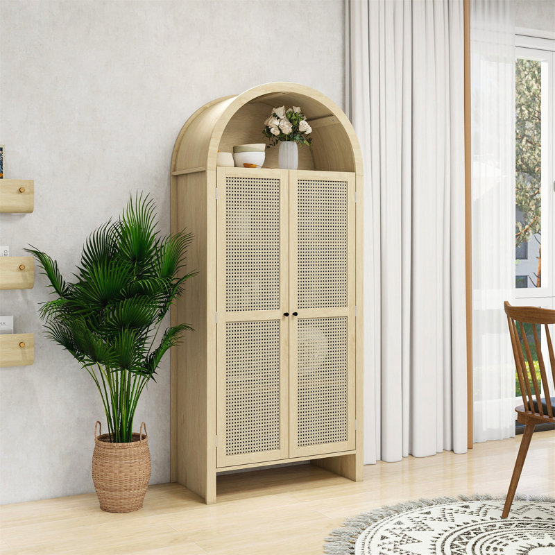 70.28" Tall Arched Kitchen Pantry