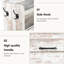 Armoire à chaussures blanche pour les entrées, 2 tiroirs rabattables avec fentes réglables, rétro rustique, basculante, option polyvalente Support à la maison: blanc, fentes et tablette design