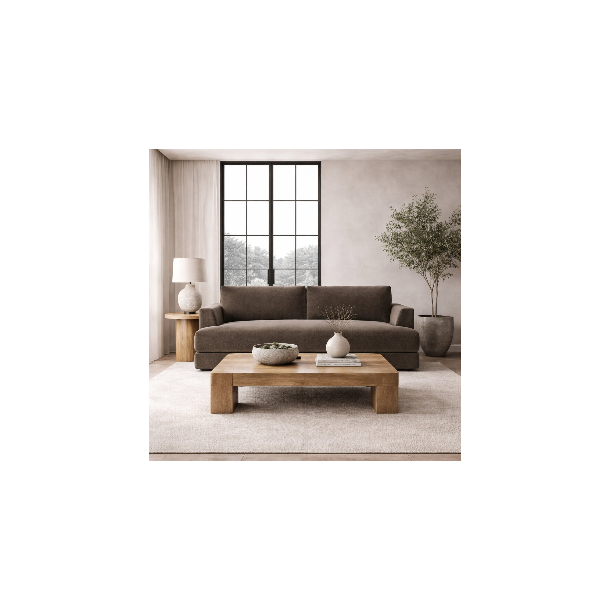 Laguna 96" Upholstered Sofa, Nave Bark Performance Distressed Velvet