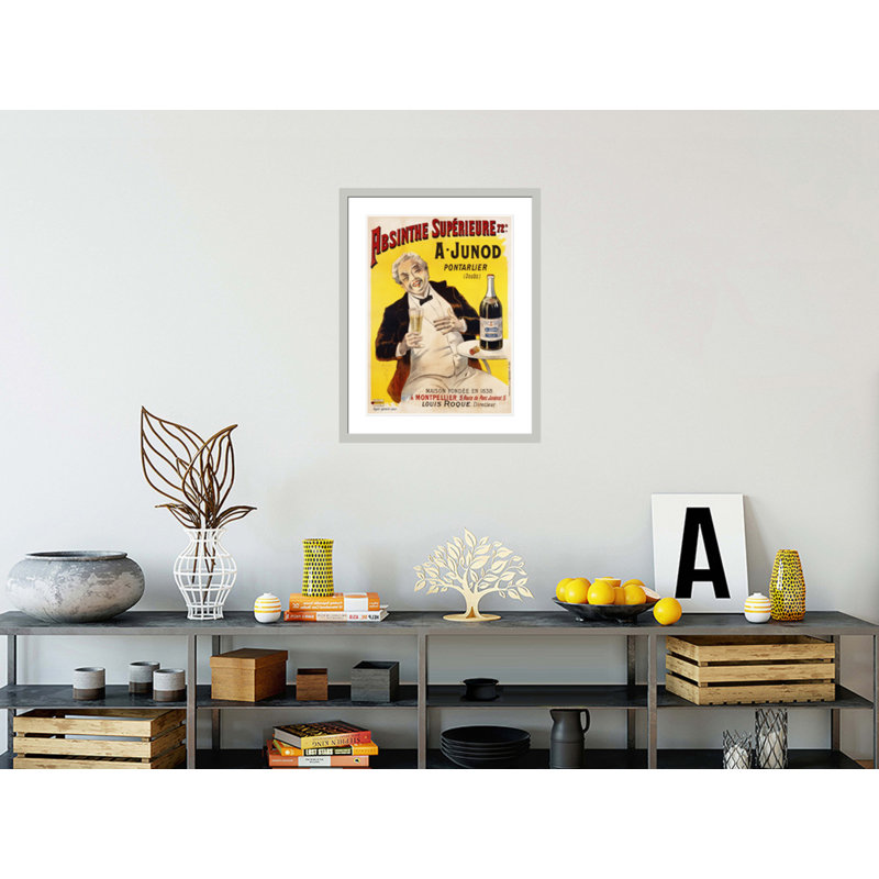 Affiche «Absinthe Superieure Beverage» par Inconnu - Impression sur toile encadrée, 29.5" H x 23.27" W