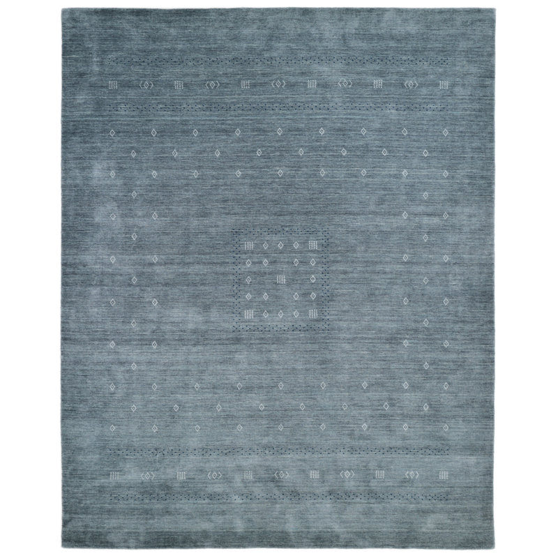 Simi Hand Knotted Cotton/Wool Southwestern Area Rug, Runner 2'6" x 8', Slate