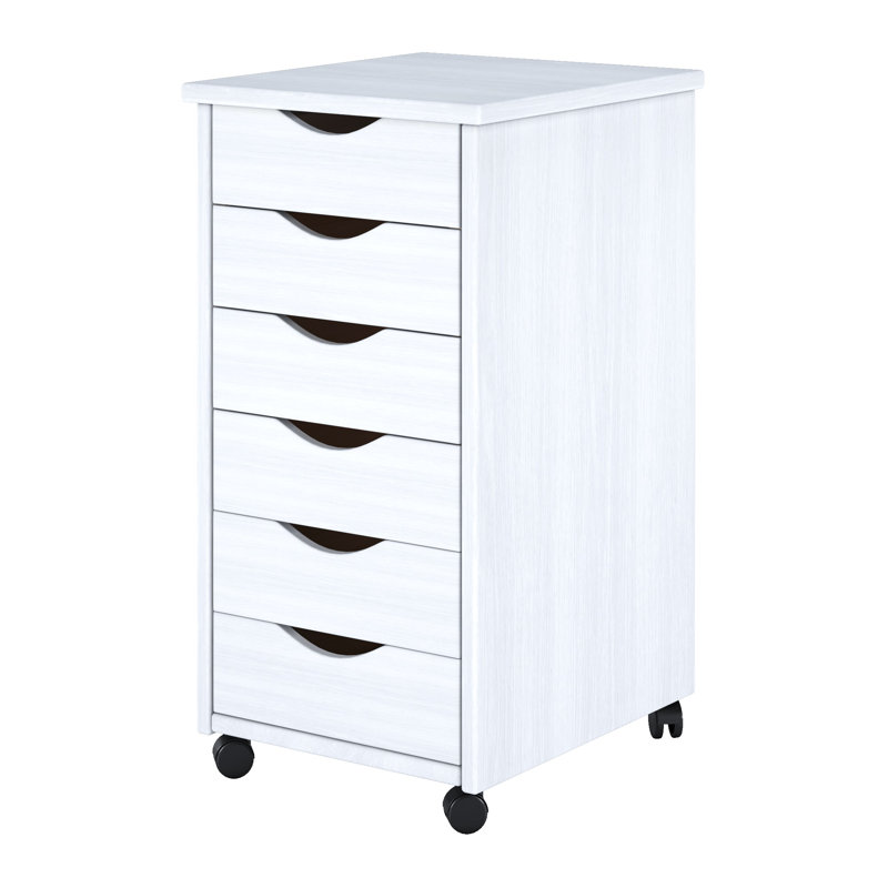 6 Drawer Storage Drawer, White