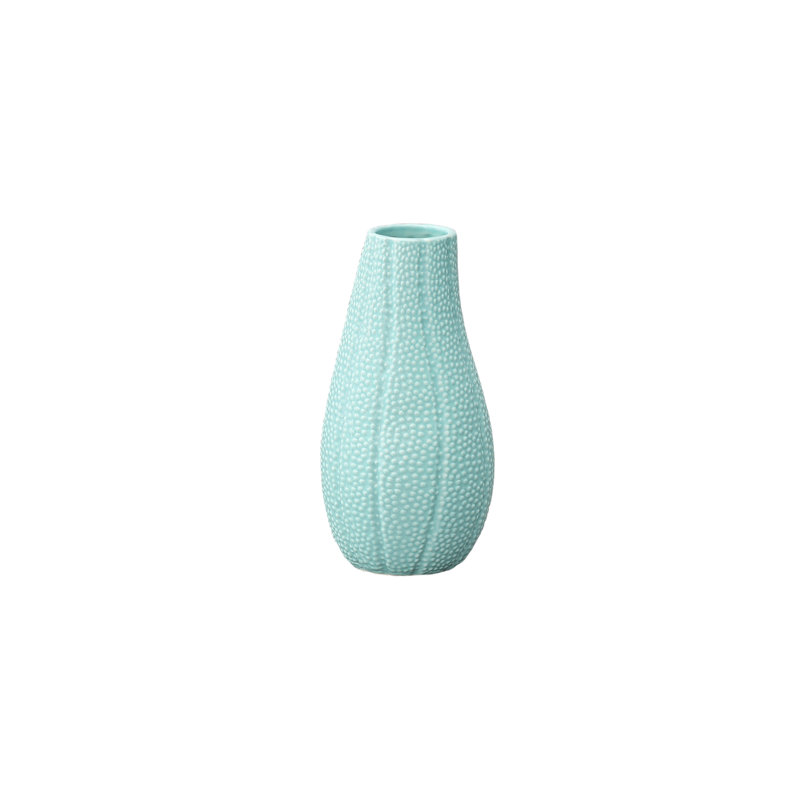 Ceramic Vase Gloss Finish Teal Blue