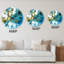 Horloge murale moderne bleue et blanche-30528208