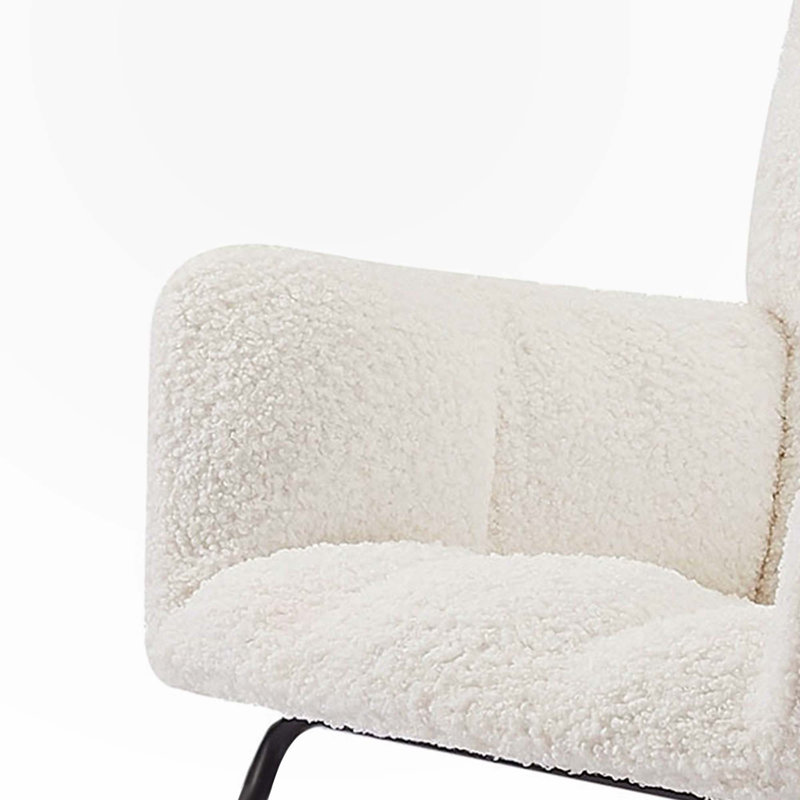 Ensemble de fauteuil à bascule avec repose-pieds Lorrane, Beige