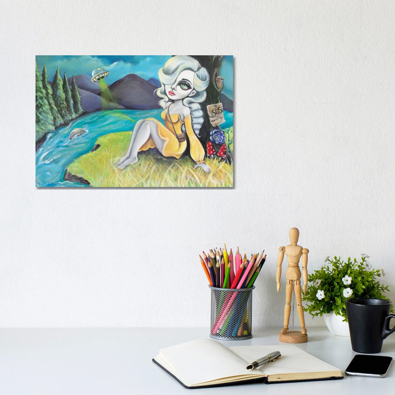 S.O.S. by Lizzy Falcon - Wrapped Canvas Painting, 20.32 cm H x 30.48 cm W