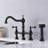 Bridge Dual Handles Kitchen Faucet With Pull-Out Side Spray In