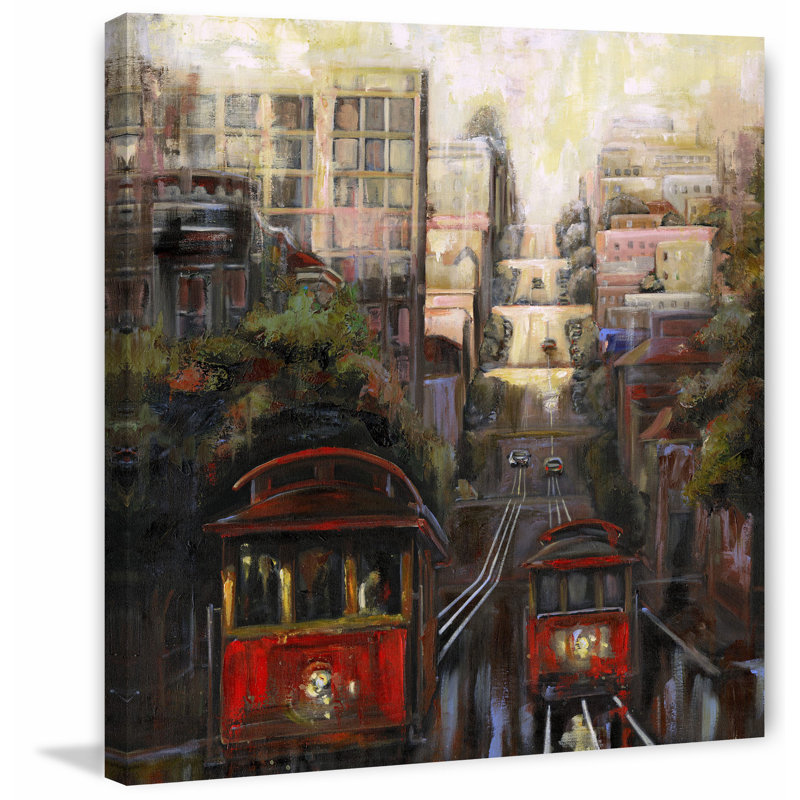 «Up and Down San Francisco», reproduction d'art sur toile tendue, H 24 po x l 24 po x P 1,5 po