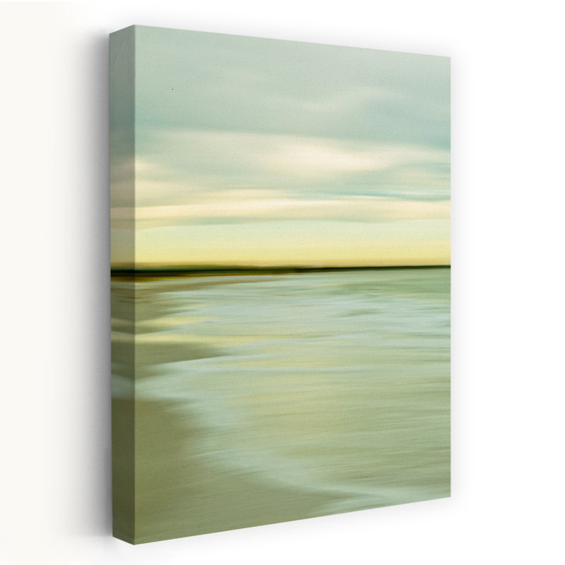 Art de paysage marin doux et paisible, H 24 po x l 16 po