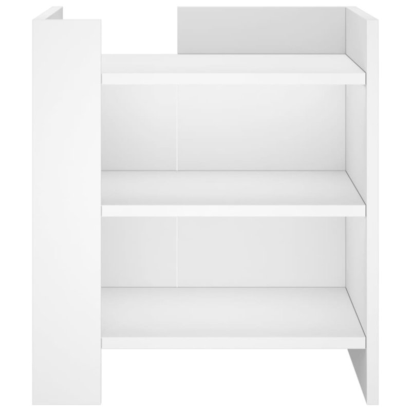 Quantavius 45cm W Manufactured Wood Bedside Table, White