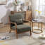 Chaise d'appoint rembourrée en bois massif Hertford de 26 po de largeur Mid Century avec coussin supplémentaire-1626732414