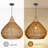Rattan Pendant Light  Wicker Chandelier for Dining Room Kitchen Island-2059497013