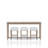 Frosted Glass Console Table With 3 Stools