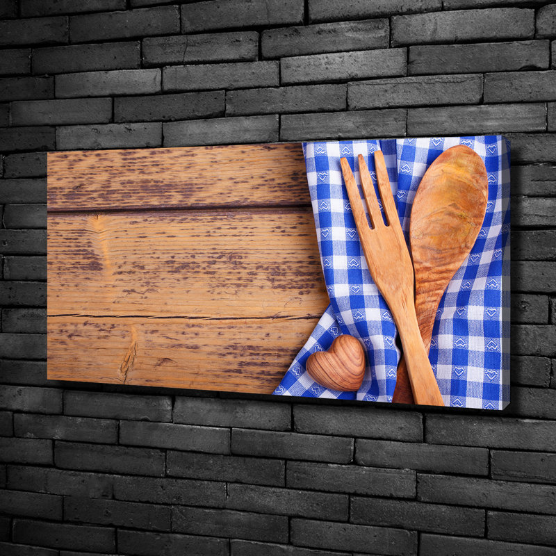 Wooden Cutlery - Wrapped Canvas Print