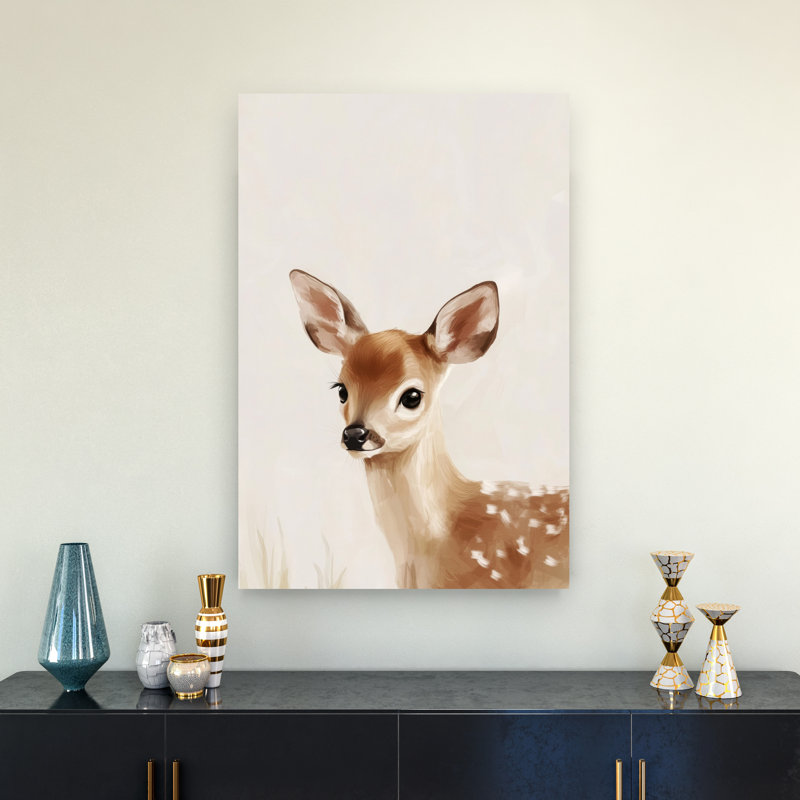 Youngdeerno02 Impression d'art mural contemporain, H 36 po x l 24 po