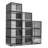 Upgrade Shoe Box Storage Containers,Thicken Sturdy Clear Stackable Plastic Shoe Organizer Box With Magnetic Door, Drop Front Shoe Box Sneakers X-Large,(Clear Black/12 Pack)