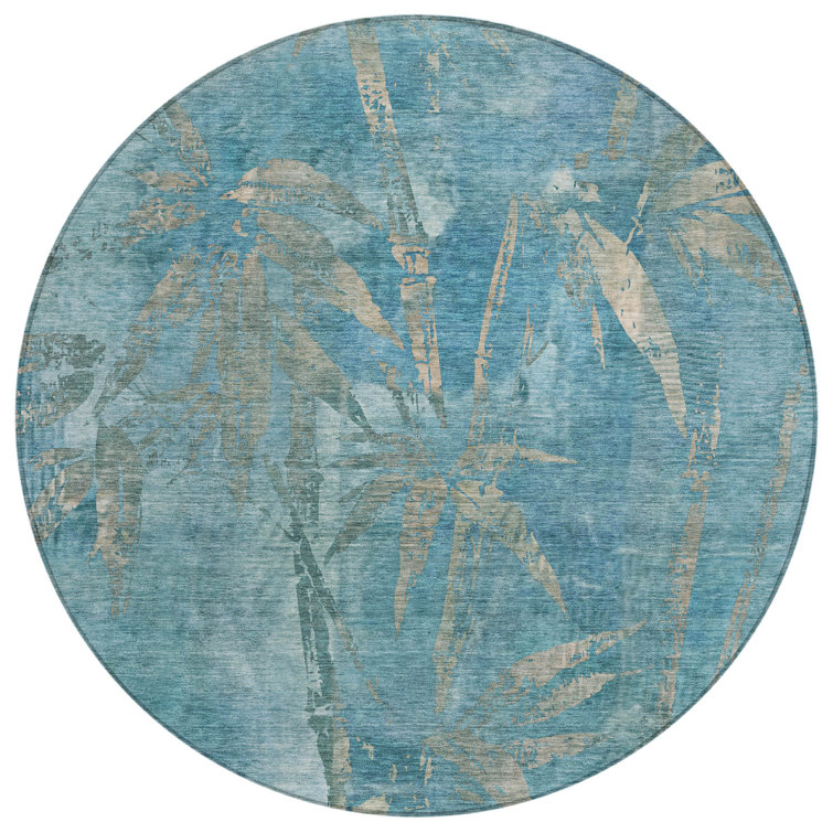 Machine Washable Indoor/Outdoor Bernadette ACN2222 Botanical Rug