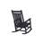 Oversized Rocking Chair with Wood-Texture, Outdoor Rocking Chair for Adults, All Weather Resistant Porch Rocker for Lawn Garden, Black-794377271