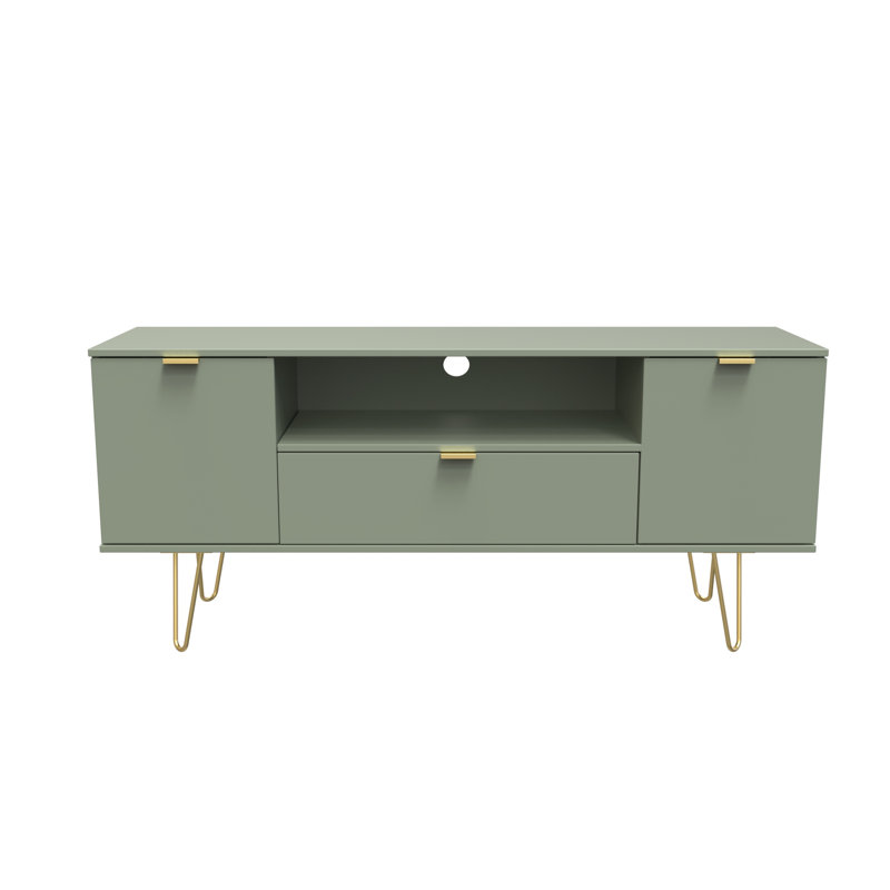 Bisceglia Unfinished TV Stand for TVs up to 65", Green