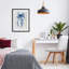 «Wispy Blue Bow», reproduction d'art encadrée sous verre par LSR Design Studio-708690167-708690164