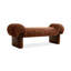 Banc rembourré en bois massif orange-388089514