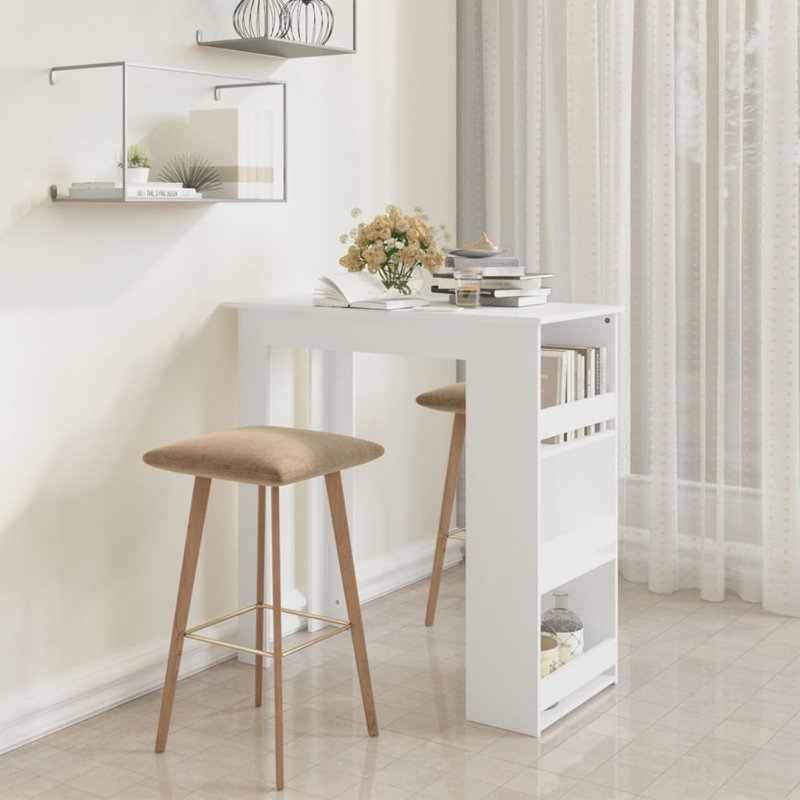 Manufactured Wood Bar Table, White