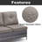 Deb 105.42" Polyethylene (PE) Wicker Outdoor Patio Sectional Set With Cushions-755091710-755091684