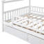 Wooden House Bed with Two Drawers