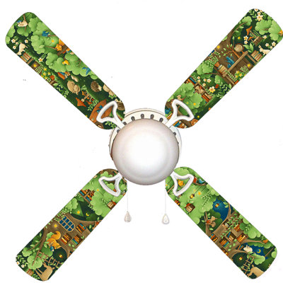 Ventilateur de plafond 4 pales 42 "