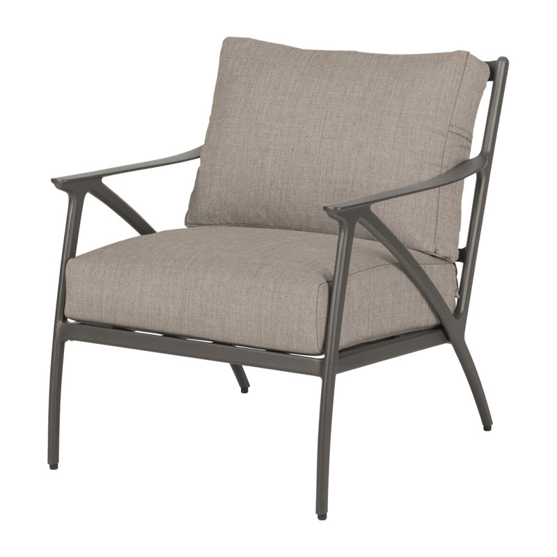 Amari Cast Outdoor Lounge Chair, Cast Ash Sunbrella® Plainweave, Carbon