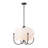 4 - Light Creative Deco Opal Glass Semi Spherical Chandelier-1713403217