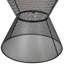 Table d'appoint moderne, fabrication en fer, noir mat, conception en maille Breezy, 17,47 po Table haute 18,31 po de profondeur Deep X - Rehaussez l'ambiance de votre patio, fer, maille, po