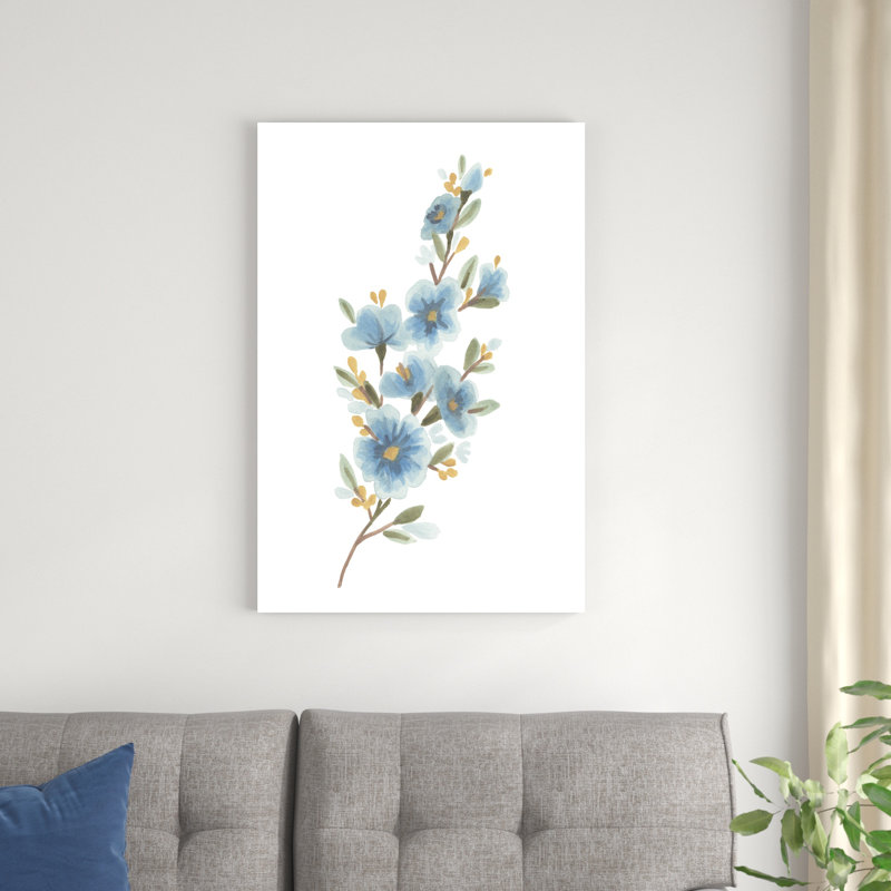 Branche de fleurs sauvages II, H 36 po x l 24 po x P 1,25 po