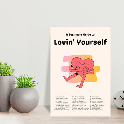 Art mural contemporain abstrait «Self Love»