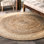 Natural Hand-Woven Jute Rug
