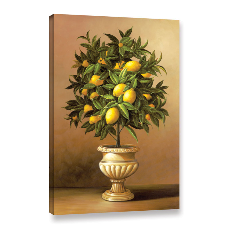 Citronnier en pot par 0-imprimé Welby, H 48 po x l 32 po x P 2 po, Toile tendue