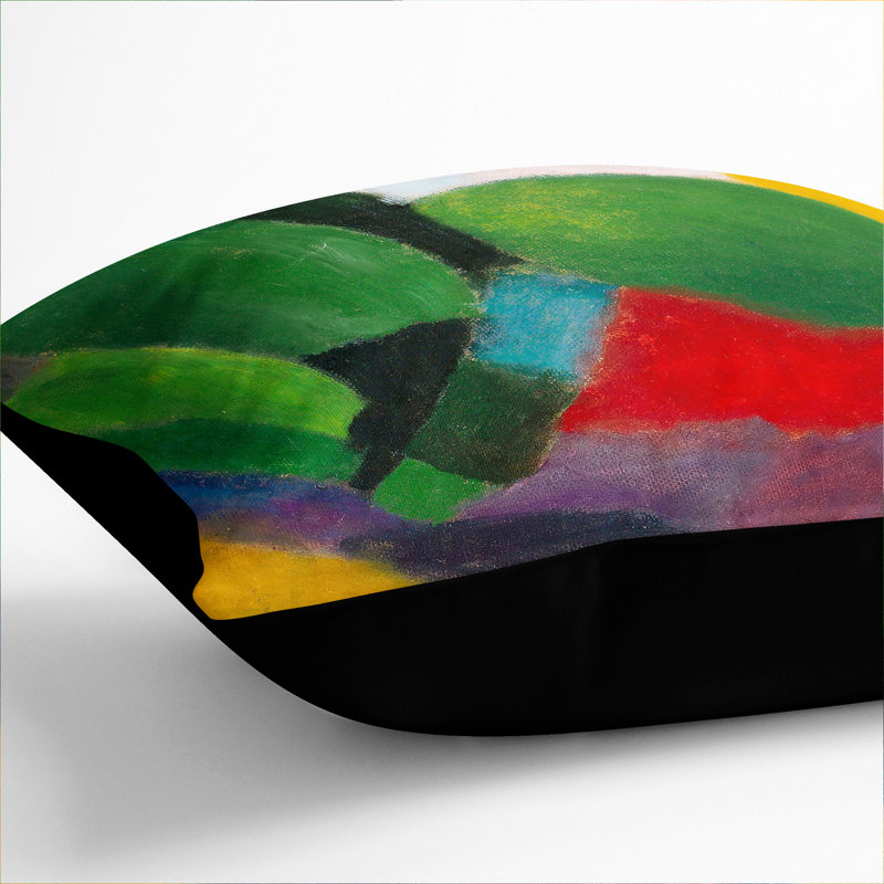 Landscape Variation Vol.2 Square Throw Cushion, Black, 40cm H x 40cm W x 15cm D