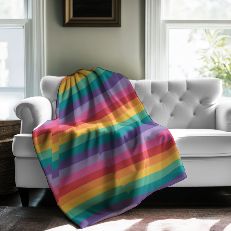 Rainbow Bud - 1 pièce Sherpa Premium, Grand lit