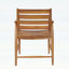 Chaise de salle à manger d'extérieur en bois d'acacia, ensemble de 2, combinant charme rustique et beauté naturelle pour une assise extérieure confortable