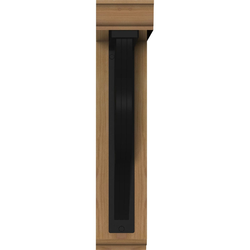 Support à fer triple Austin, H 19 po x P 16 po, Cèdre rouge de l'Ouest l 3 1/2 po x T 2 po (lisse