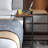 Summerlee C Shaped Bed Side Table with Wheels, Slide Under Sofa Table or Use as Laptop Table