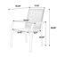 7 ensembles de salle à manger d'extérieur - table rectangulaire brune et 6 chaises pour les meubles de jardin empilables