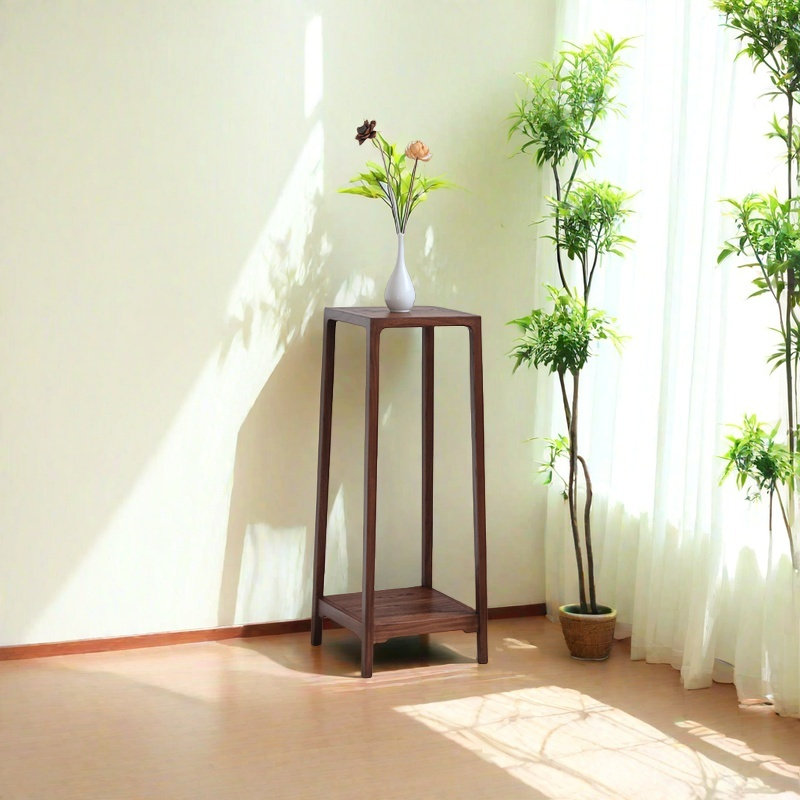 Solid Wood Double - Layer Plant Stand