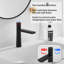 9316-Noir Robinet de lavabo de salle de bain à poignée simple noir mat avec ensemble de bonde