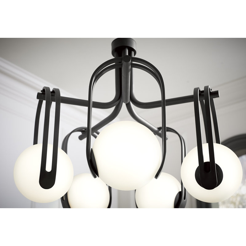 Kraga Five-Light Chandelier, Matte Black
