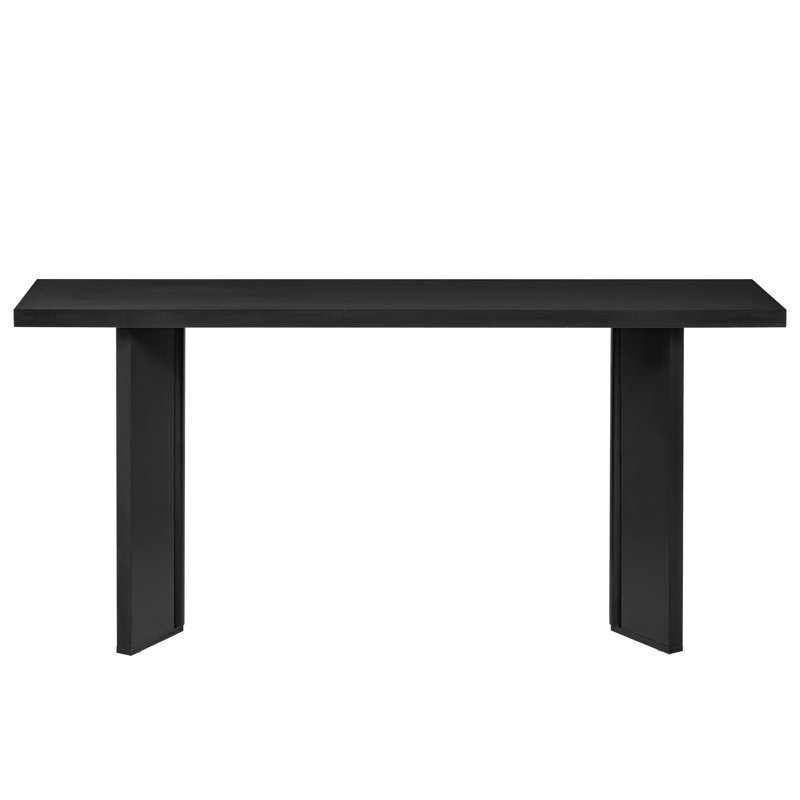 Stylish Console Table With Pine Veneer And Geometric Legs,Suitable For Living Room, Study And Dining Room, Black