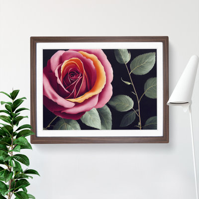Beaming Rose Flower - Framed Print