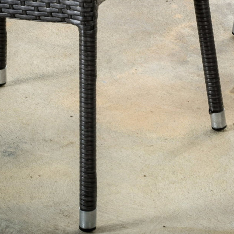 Of 4, Mirage Grey, Pe , Armchairs, Subtly Arched , , Comfortable 4 Pcs Grey Clean - Lined Frame And Seating, Stackable
