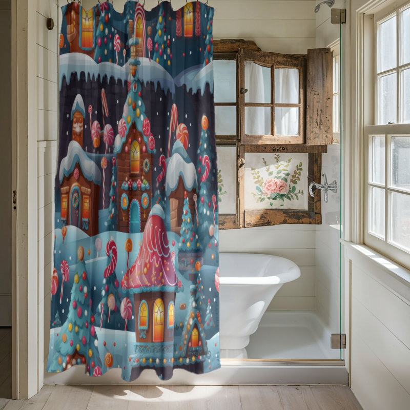 Rideau de douche Candy House - Premium, H 74 po x l 71 po